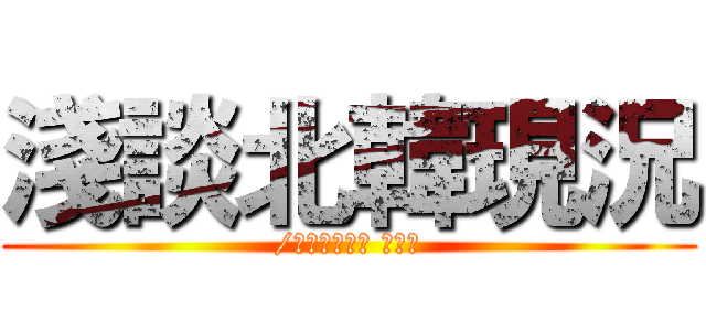 淺談北韓現況 (/北京師範大學 李文君)