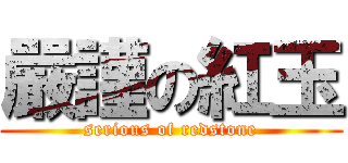 嚴謹の紅玉 (serious of redstone)