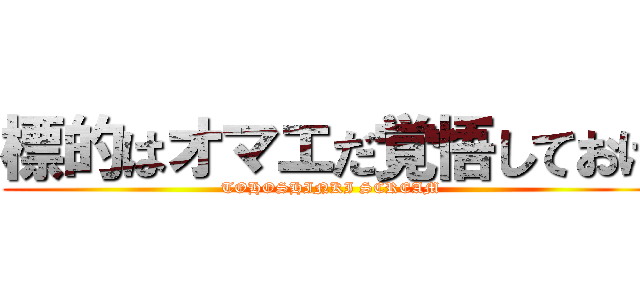 標的はオマエだ覚悟しておけ (TOHOSHINKI SCREAM)