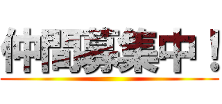 仲間募集中！ ()