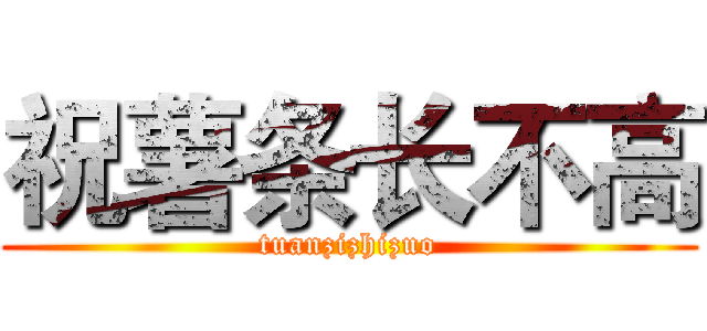祝薯条长不高 (tuanzizhizuo)