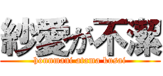 紗愛が不潔 (honnmani atama kusai)