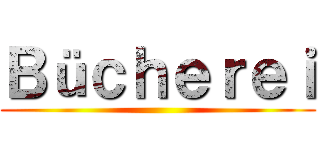 Ｂüｃｈｅｒｅｉ ()