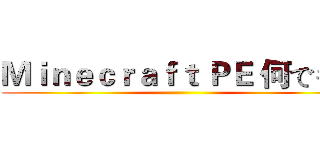 Ｍｉｎｅｃｒａｆｔ ＰＥ 何でも屋 ()