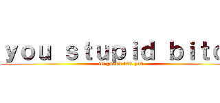 ｙｏｕ ｓｔｕｐｉｄ ｂｉｔｃｈ (im gonna kill you)