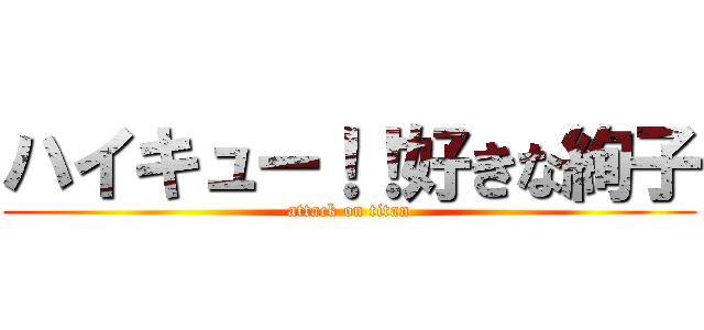 ハイキュー！！好きな絢子 (attack on titan)