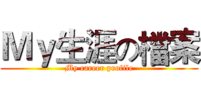 Ｍｙ生涯の檔案 (My career profile)