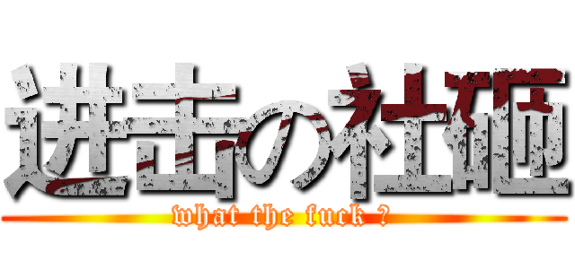 进击の社砸 (what the fuck ？)