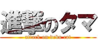 進撃のタマ (attack on debu cat)