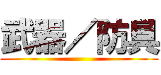 武器／防具 ()