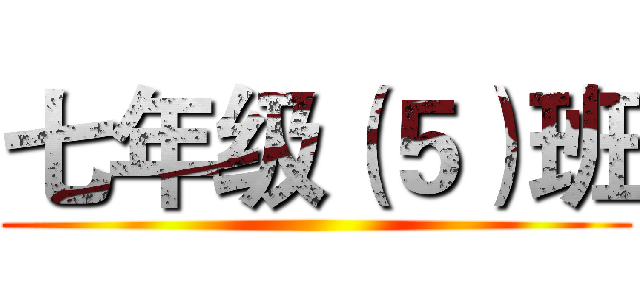七年级（５）班 ()