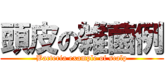 頭皮の雑菌例 (Bacteria example of scalp)