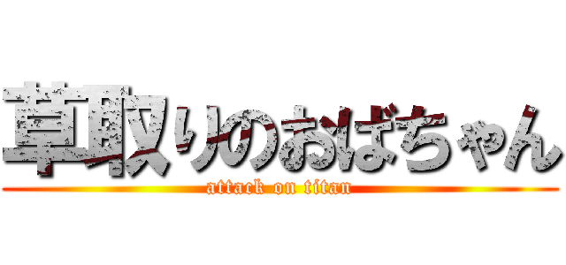 草取りのおばちゃん (attack on titan)