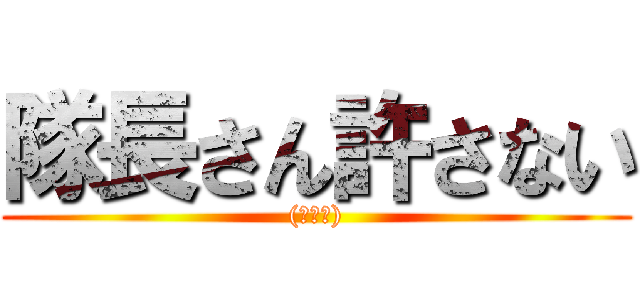 隊長さん許さない ((゜皿゜))