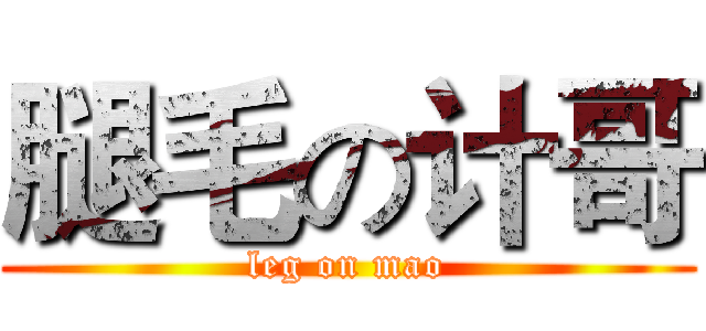 腿毛の计哥 (leg on mao)