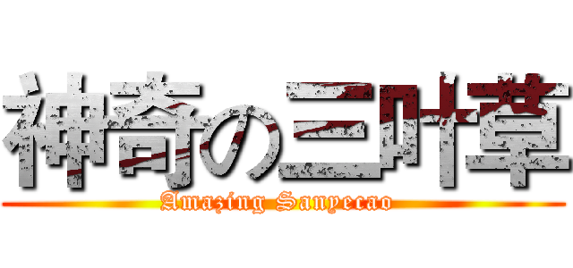 神奇の三叶草 (Amazing Sanyecao )