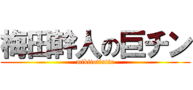 梅田幹人の巨チン (mikitotintin)