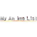 Ｍｙ Ａｎ ｉｍｅ Ｌｉｓｔ (The Ultimate Shut-in)