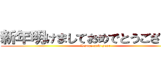 新年明けましておめでとうございます (Happy new year)