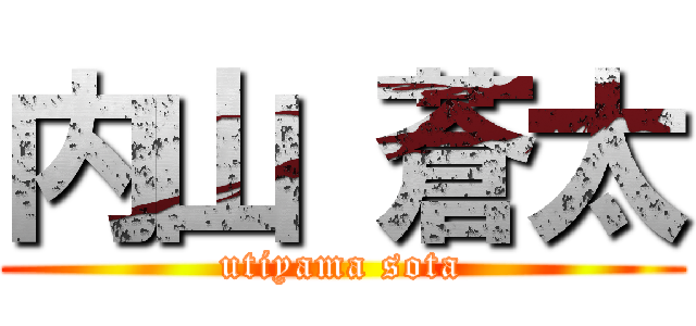 内山 蒼太 (utiyama sota)