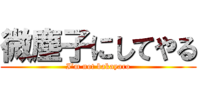 微塵子にしてやる (I’m not bakayaro)