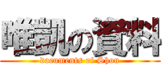 唯凱の資料 (documents of Shou)