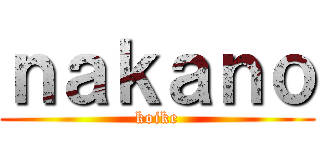 ｎａｋａｎｏ (koike)