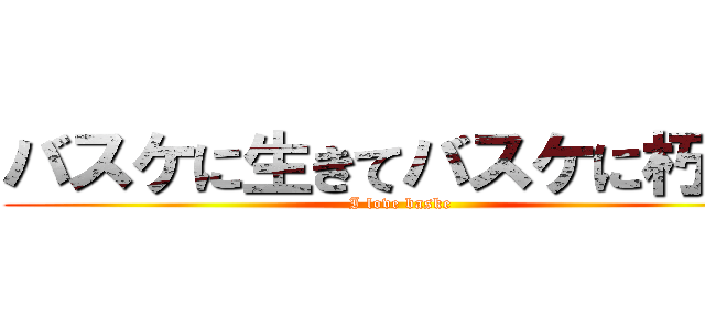 バスケに生きてバスケに朽ちる (I love baske)