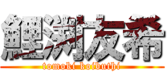 鯉渕友希 (tomoki koibuthi)