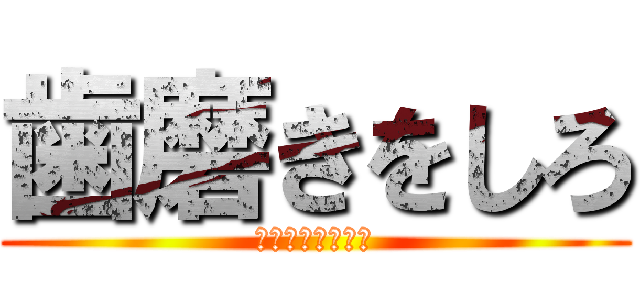 歯磨きをしろ (金、土も忘れずに)