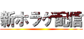 新ホラゲ配信 ()