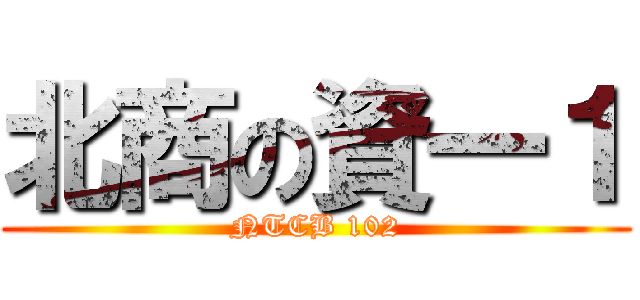 北商の資一１ (NTCB 102)