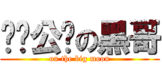 东单公园の黑哥 (on the big moon)