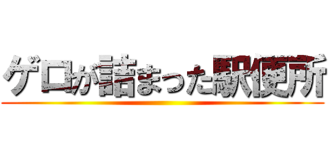 ゲロが詰まった駅便所 ()