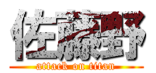 佐藤野 (attack on titan)