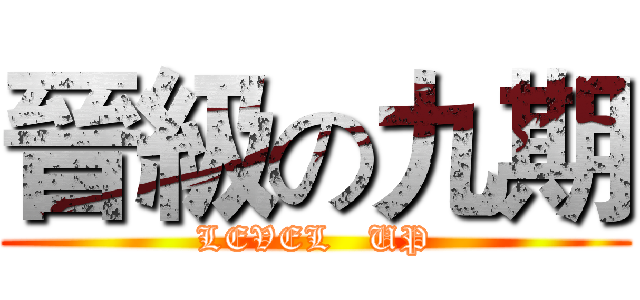 晉級の九期 (LEVEL   UP)