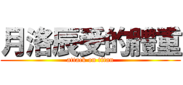 月洛辰受的體重 (attack on titan)