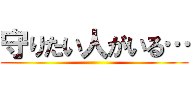 守りたい人がいる… ()