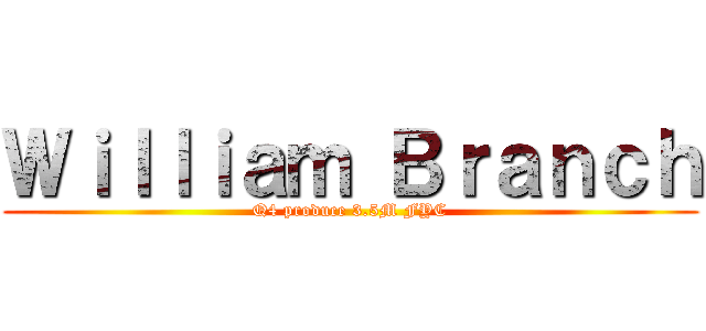 Ｗｉｌｌｉａｍ Ｂｒａｎｃｈ (Q4 produce 3.5M FYC)
