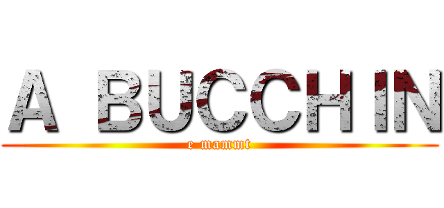 Ａ ＢＵＣＣＨＩＮ (e mammt)