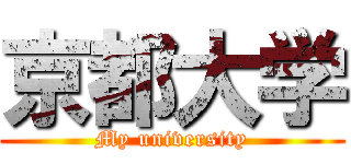 京都大学 (My university)