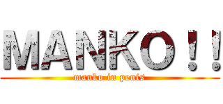 ＭＡＮＫＯ！！ (manko in penis)