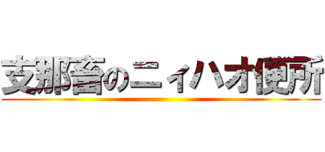 支那畜のニィハオ便所 ()