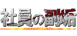 社員の副垢 (account　of sub)