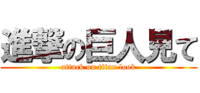 進撃の巨人見て (attack on titan look)