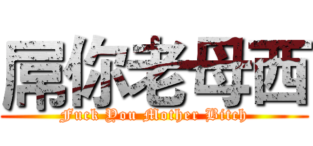屌你老母西 (Fuck You Mother Bitch)
