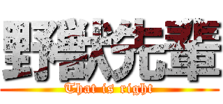 野獣先輩 (That is right)