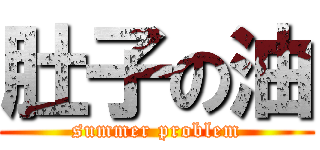 肚子の油 (summer problem)