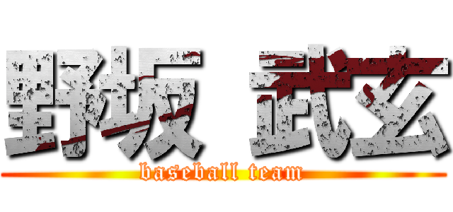 野坂 武玄 (baseball team)