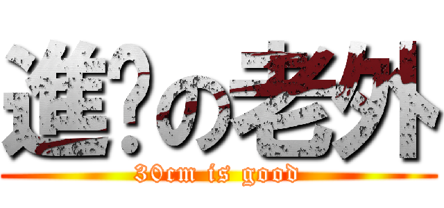 進擊の老外 (30cm is good)